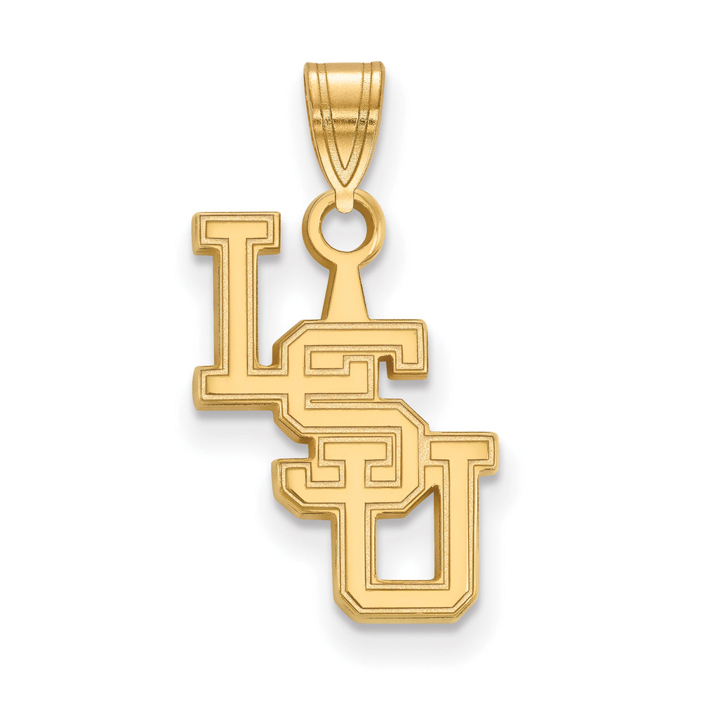 14k Yellow Gold Louisiana State Small Pendant, Item P20734 by The Black Bow Jewelry Co.