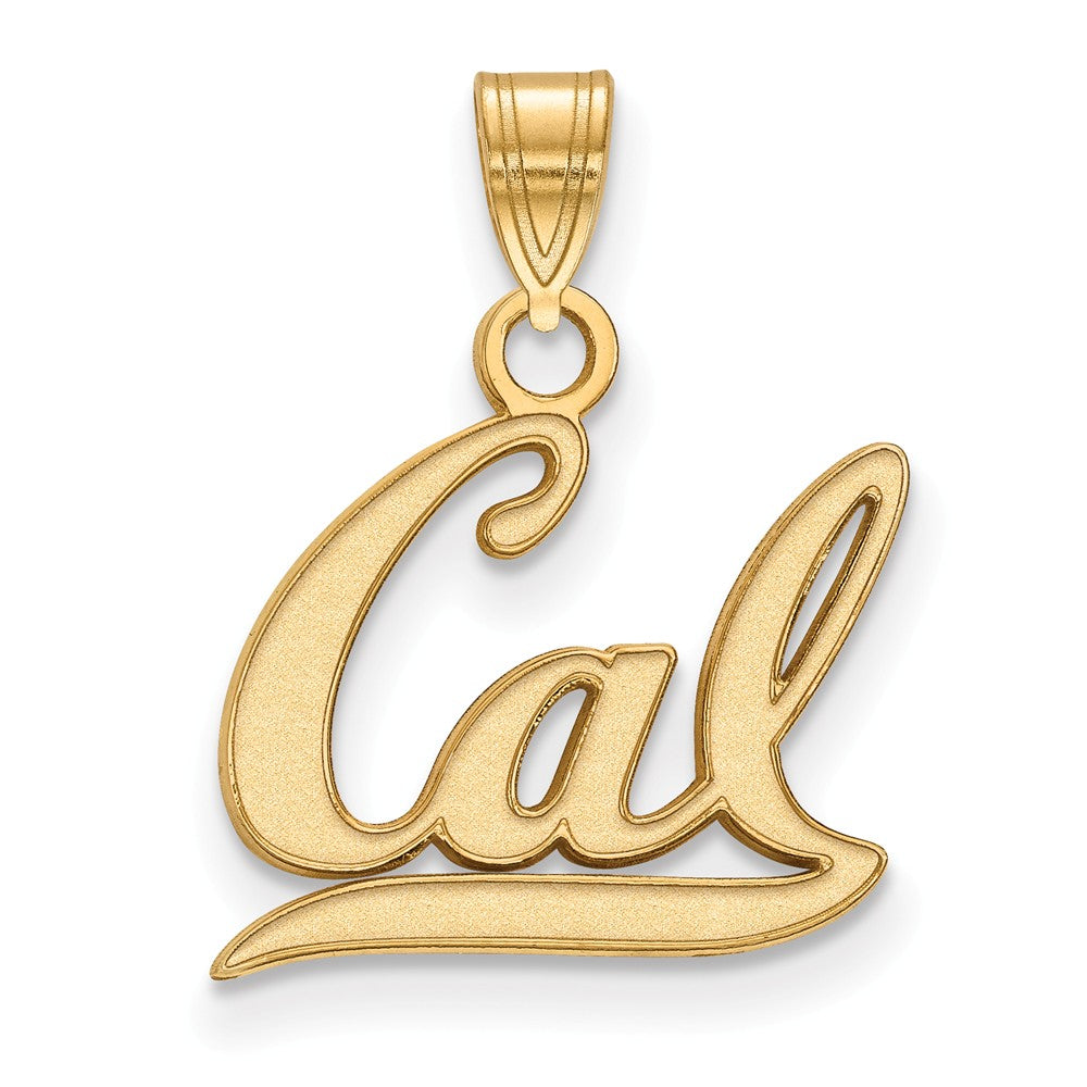 14k Gold Plated Silver California Berkeley Small &#39;Cal&#39; Pendant, Item P20803 by The Black Bow Jewelry Co.