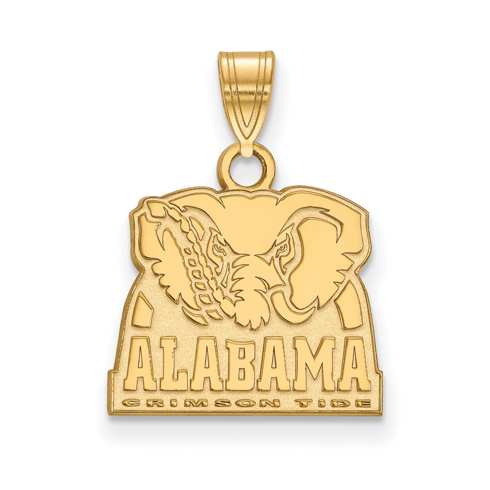 14k Gold Plated Silver U. of Alabama Small Logo Pendant, Item P20974 by The Black Bow Jewelry Co.