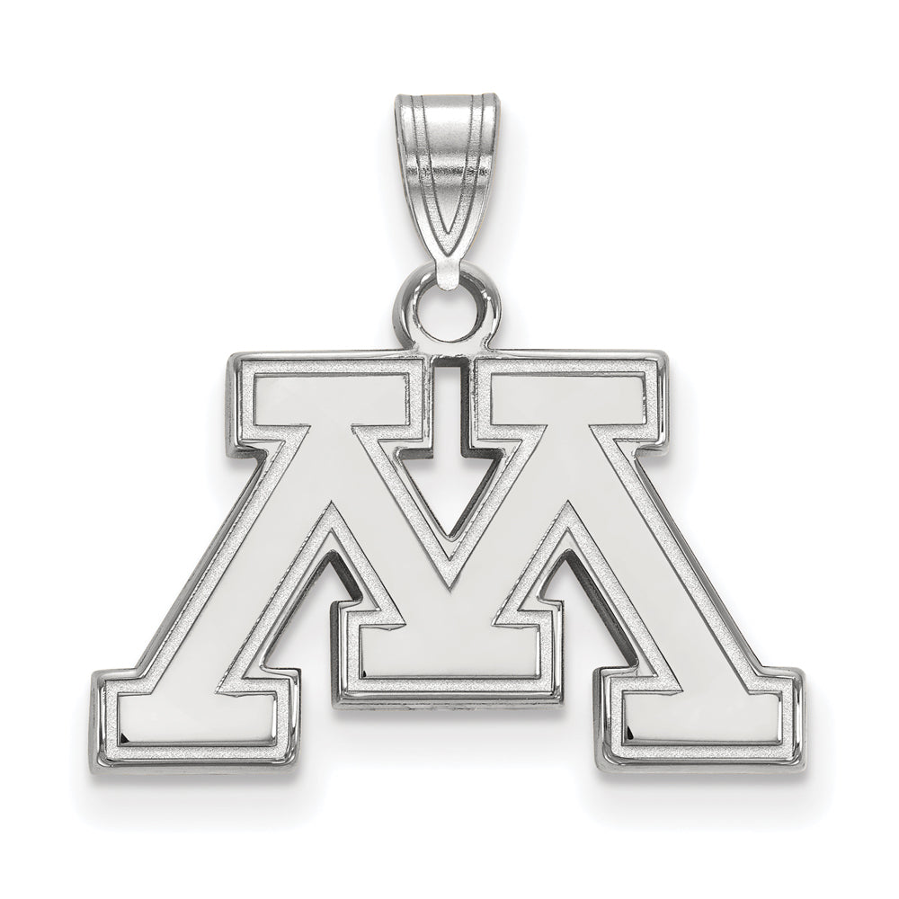 Sterling Silver U. of Minnesota SM Initial M Pendant, Item P21128 by The Black Bow Jewelry Co.