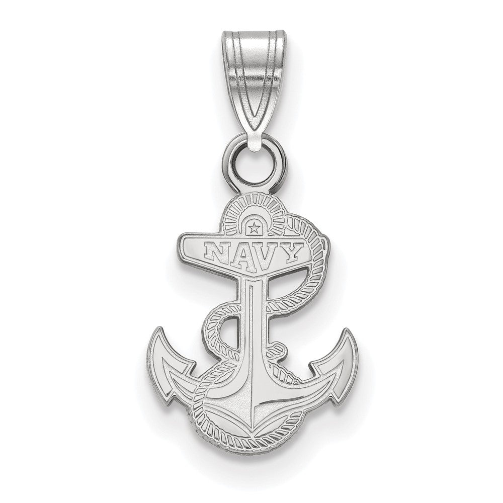 Sterling Silver U.S. Naval Academy Small Pendant, Item P21147 by The Black Bow Jewelry Co.