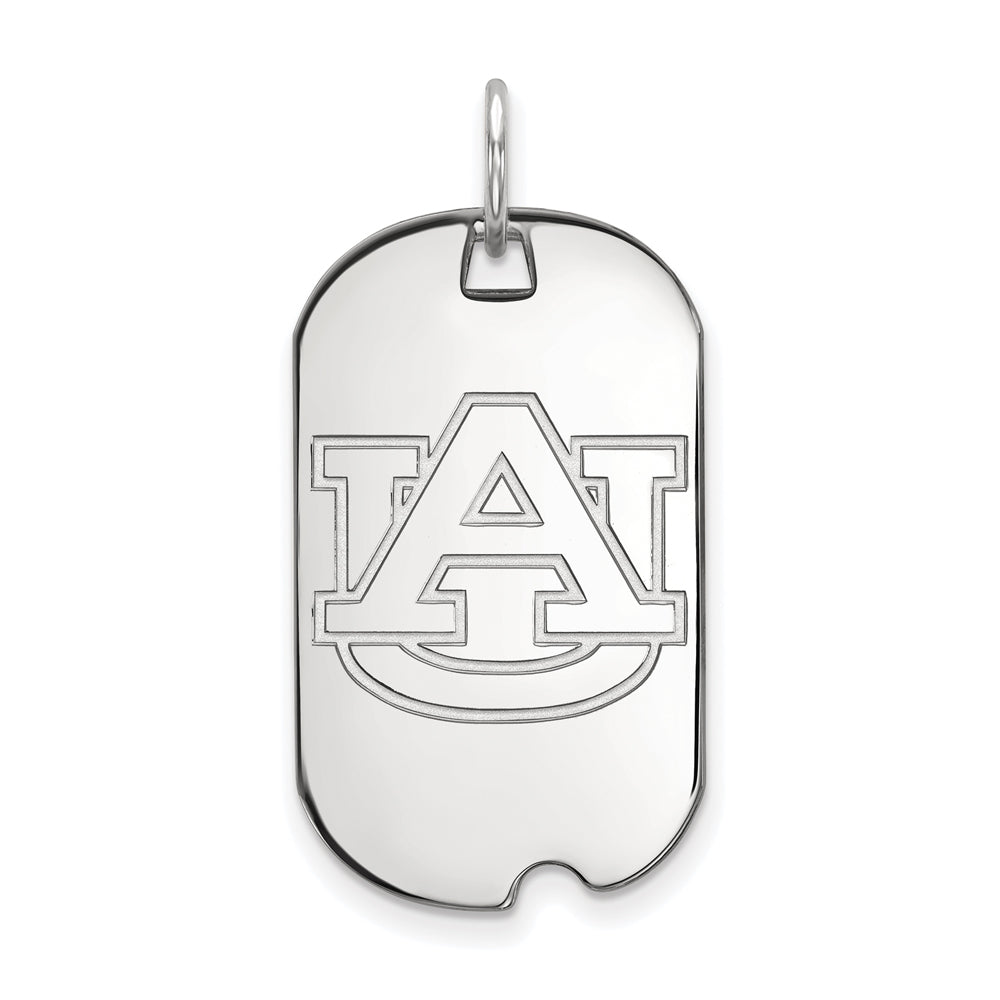 Sterling Silver Auburn U Dog Tag Pendant, Item P21164 by The Black Bow Jewelry Co.