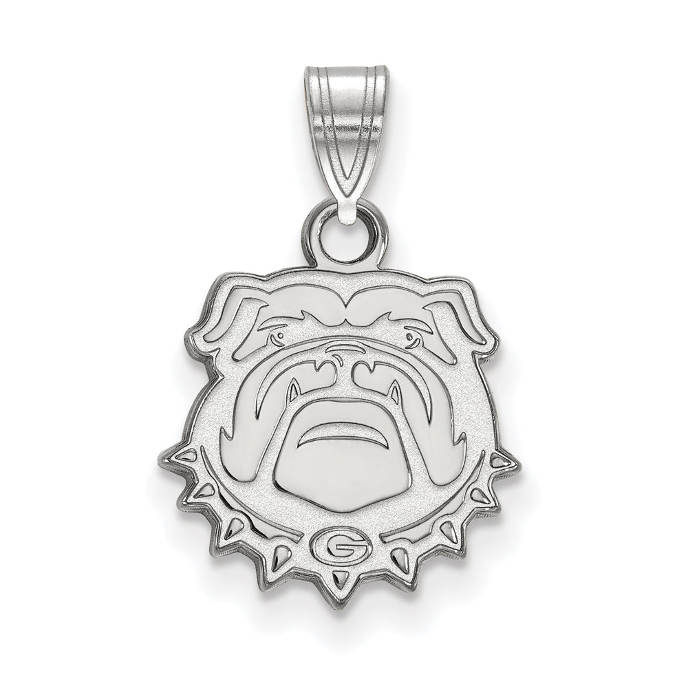 Sterling Silver U. of Georgia Small Bulldog Pendant, Item P21250 by The Black Bow Jewelry Co.