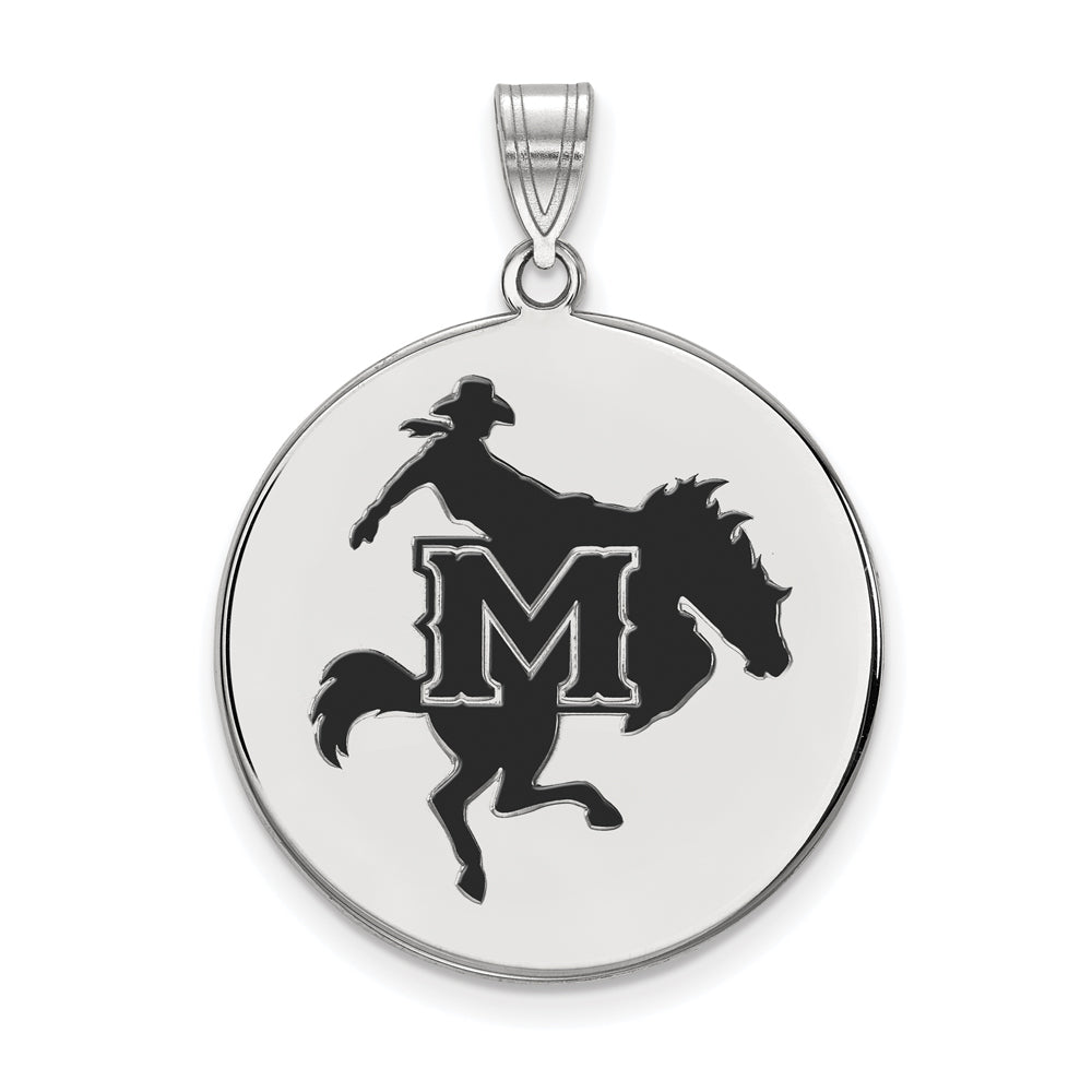 Sterling Silver Louisiana State XL Pendant Necklace - 18 inch by The Black Bow Jewelry Co.