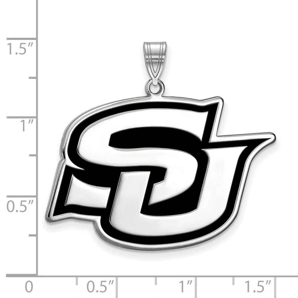 Alternate view of the Sterling Silver Southern U. XL Enamel Pendant by The Black Bow Jewelry Co.