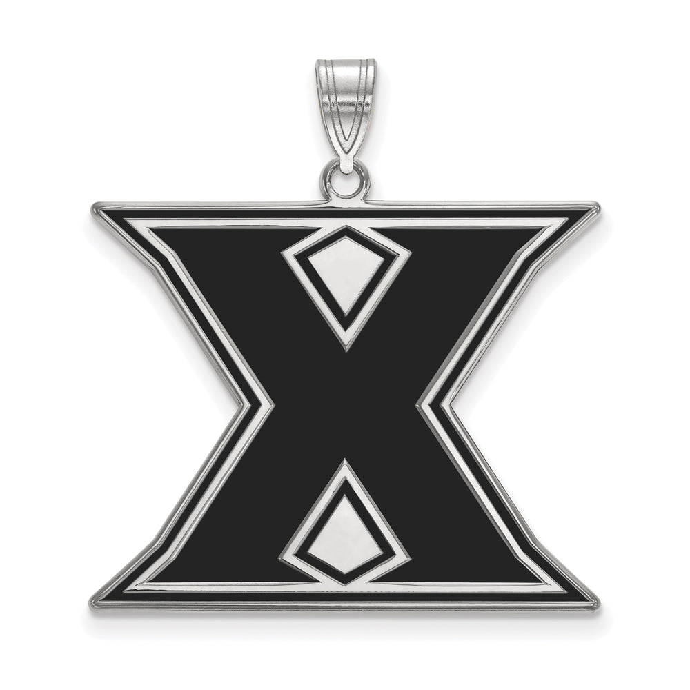 Sterling Silver Xavier U. XL Enamel &#39;X&#39; Pendant, Item P21392 by The Black Bow Jewelry Co.