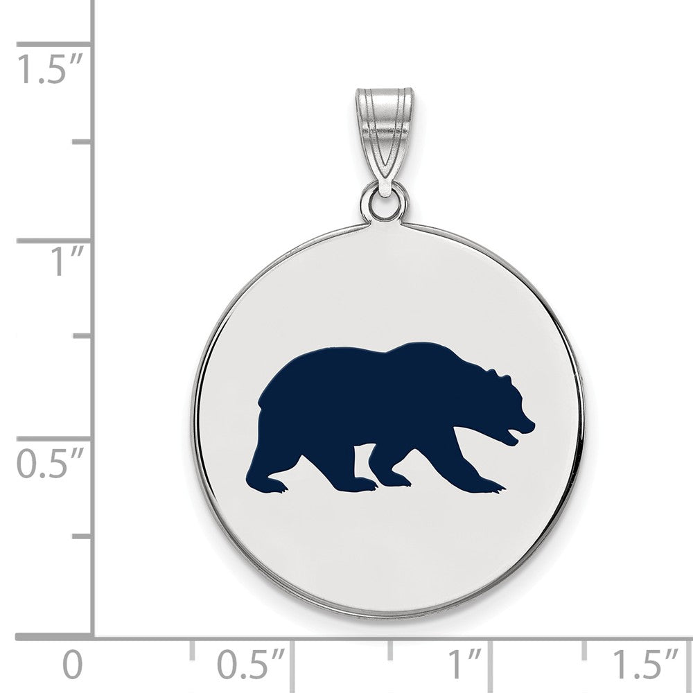 Alternate view of the Sterling Silver California Berkeley XL Enamel Disc Pendant by The Black Bow Jewelry Co.