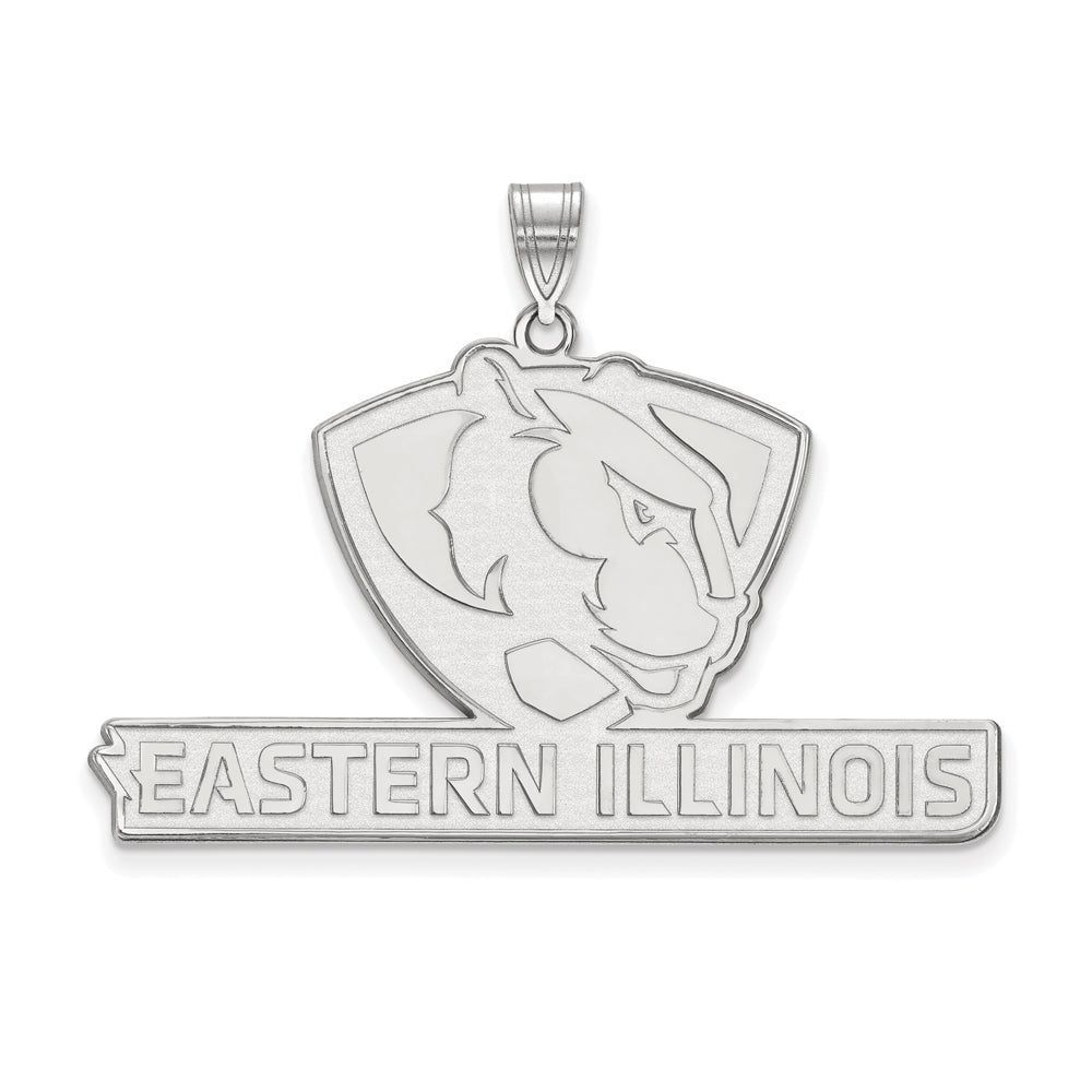 14k White Gold Eastern Illinois U XL Pendant, Item P21969 by The Black Bow Jewelry Co.