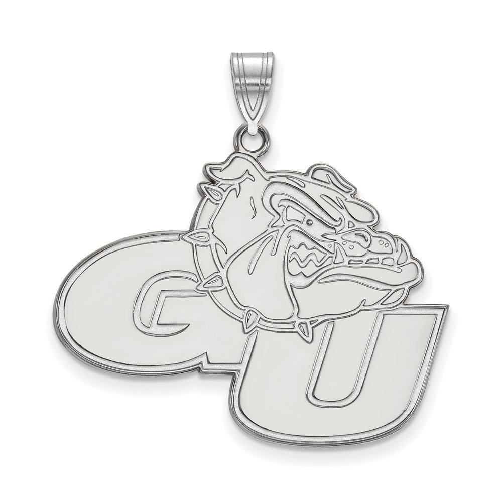 Sterling Silver Gonzaga U XL Pendant, Item P22489 by The Black Bow Jewelry Co.