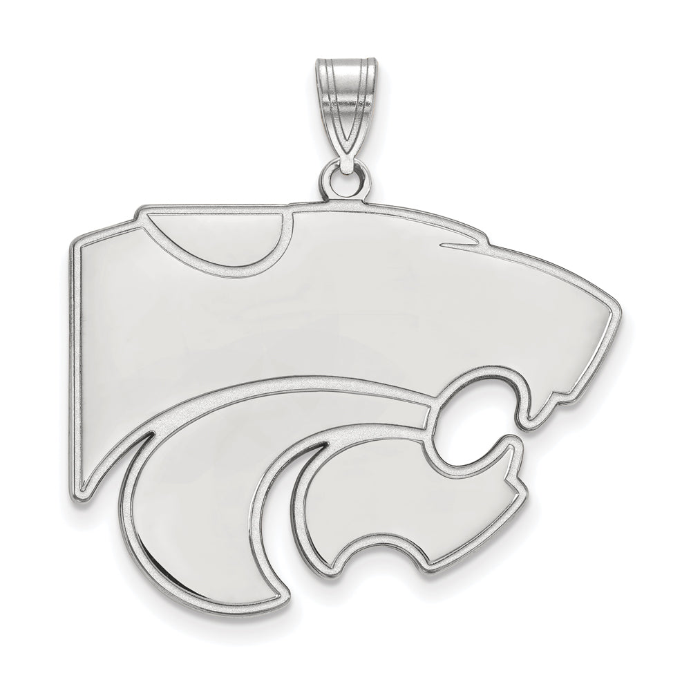 Sterling Silver Kansas State XL Mascot Pendant, Item P22505 by The Black Bow Jewelry Co.