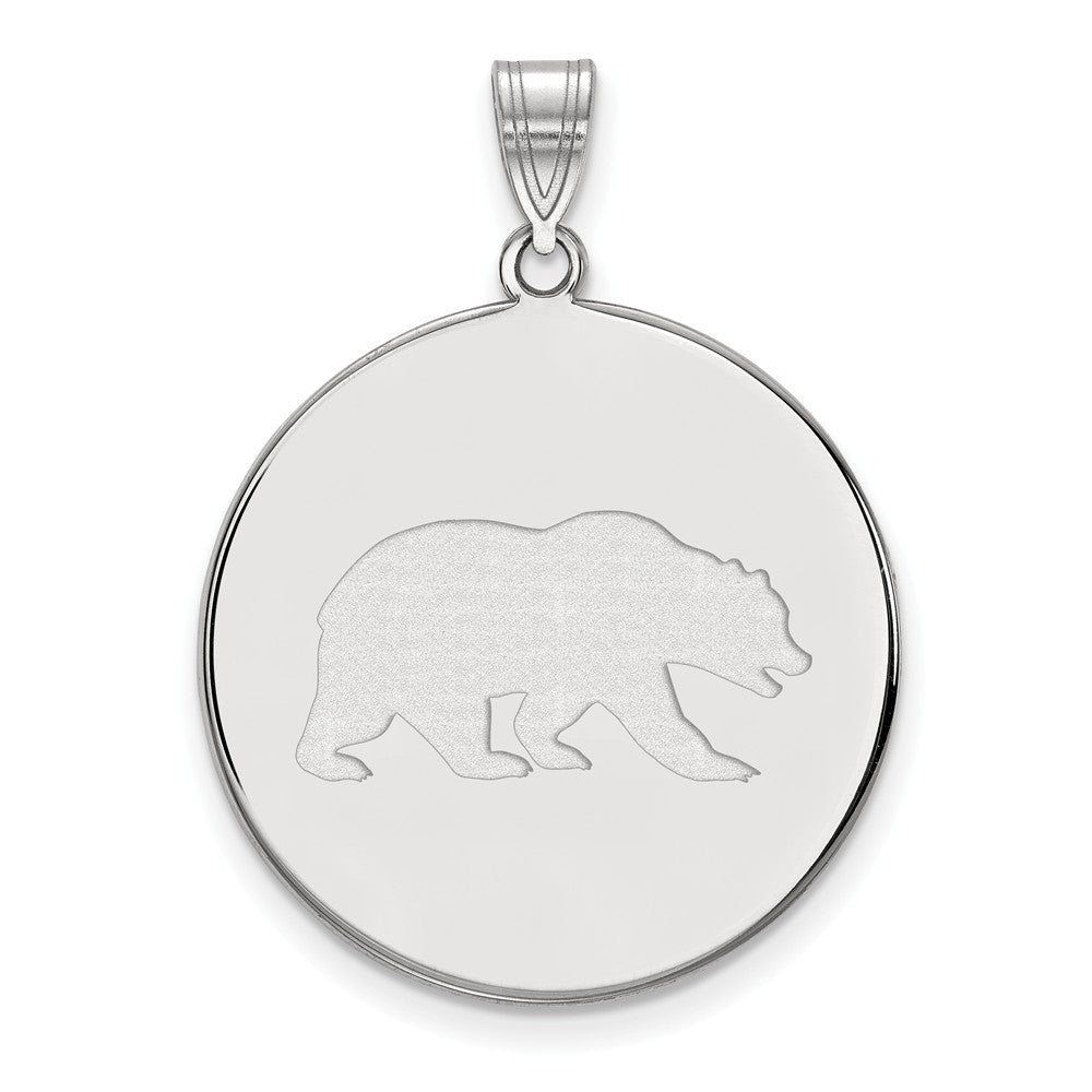 Sterling Silver California Berkeley XL Mascot Disc Pendant, Item P22587 by The Black Bow Jewelry Co.