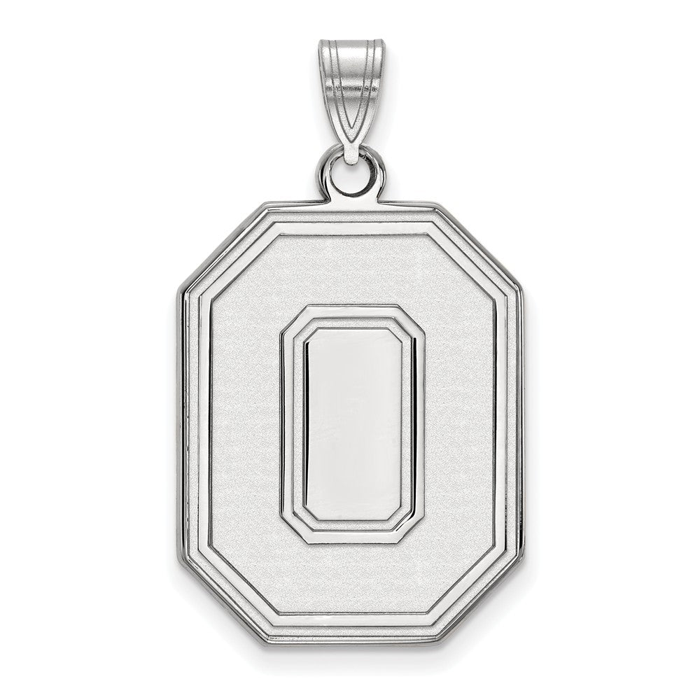 Sterling Silver Ohio State XL &#39;O&#39; Pendant, Item P22603 by The Black Bow Jewelry Co.