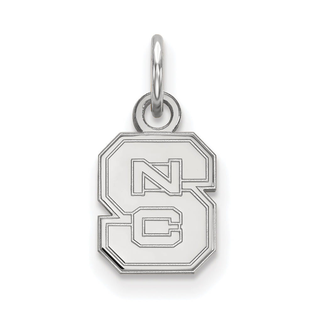 10k White Gold North Carolina State XS (Tiny) &#39;NCS&#39; Charm or Pendant, Item P22689 by The Black Bow Jewelry Co.