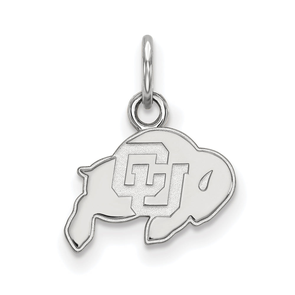 10k White Gold U of Colorado XS (Tiny) Charm or Pendant, Item P22712 by The Black Bow Jewelry Co.