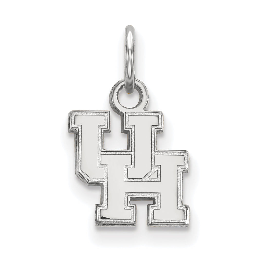 10k White Gold U. of Houston XS (Tiny) &#39;UH&#39; Charm or Pendant, Item P22717 by The Black Bow Jewelry Co.