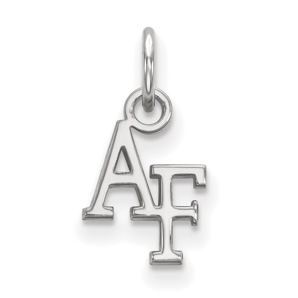 10k White Gold Air force Academy XS (Tiny) Charm or Pendant, Item P22737 by The Black Bow Jewelry Co.