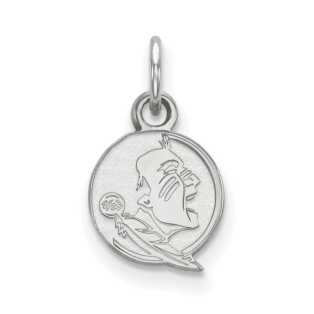 10K White Gold Florida State XS (Tiny) Mascot Charm or Pendant, Item P22774 by The Black Bow Jewelry Co.
