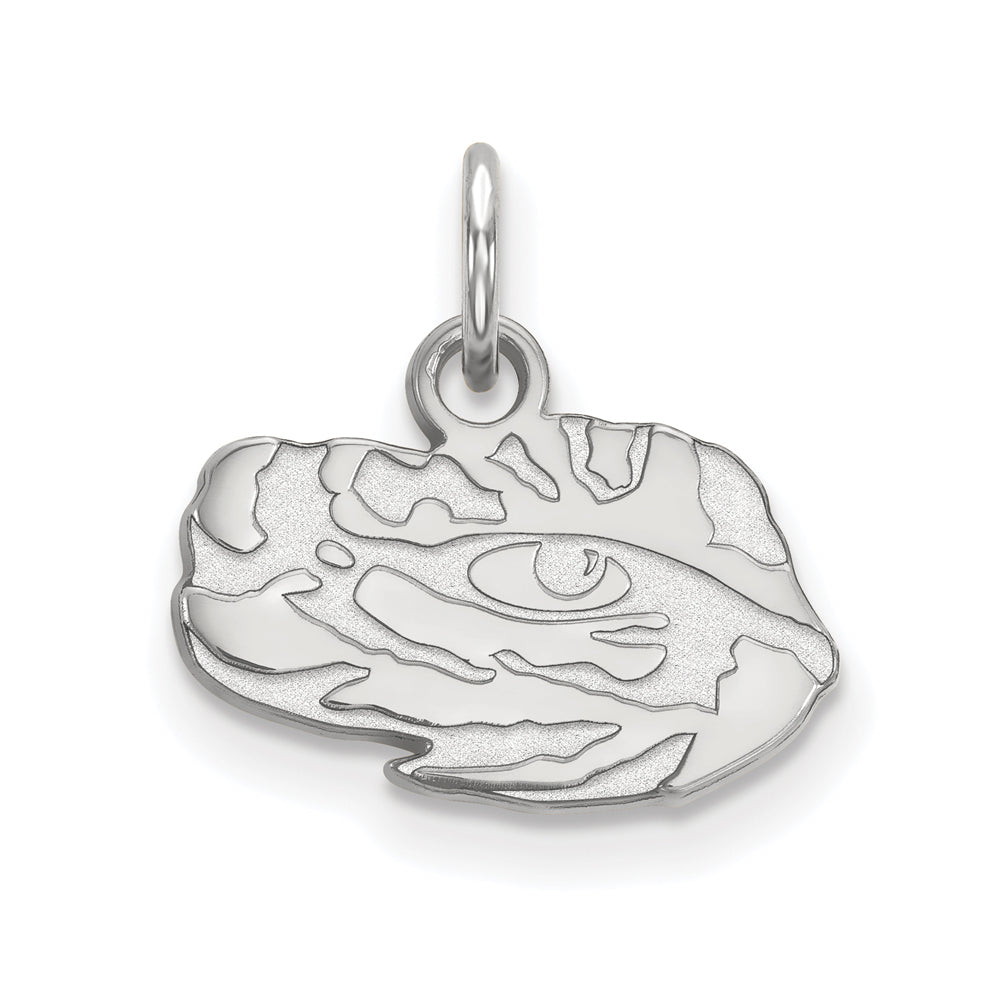 10k White Gold Louisiana State XS (Tiny) Mascot Charm or Pendant, Item P22790 by The Black Bow Jewelry Co.