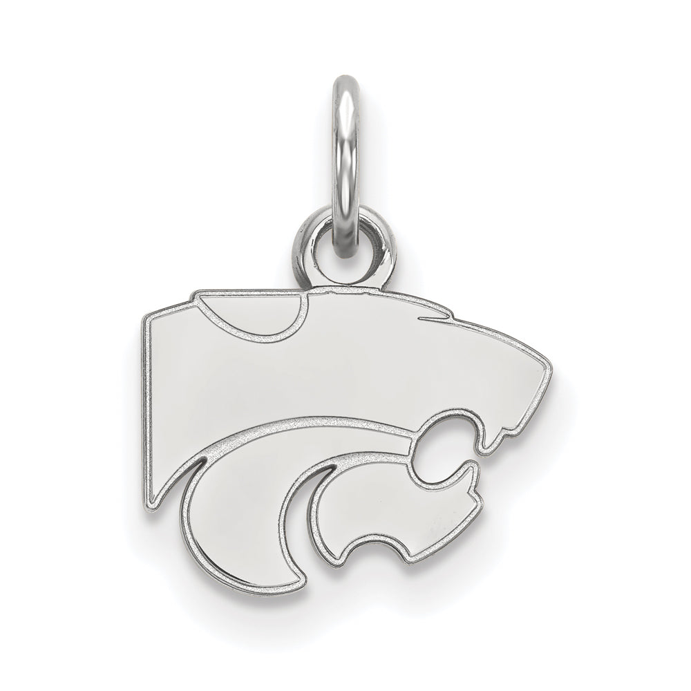 14k White Gold Kansas State XS (Tiny) Mascot Charm or Pendant, Item P22904 by The Black Bow Jewelry Co.