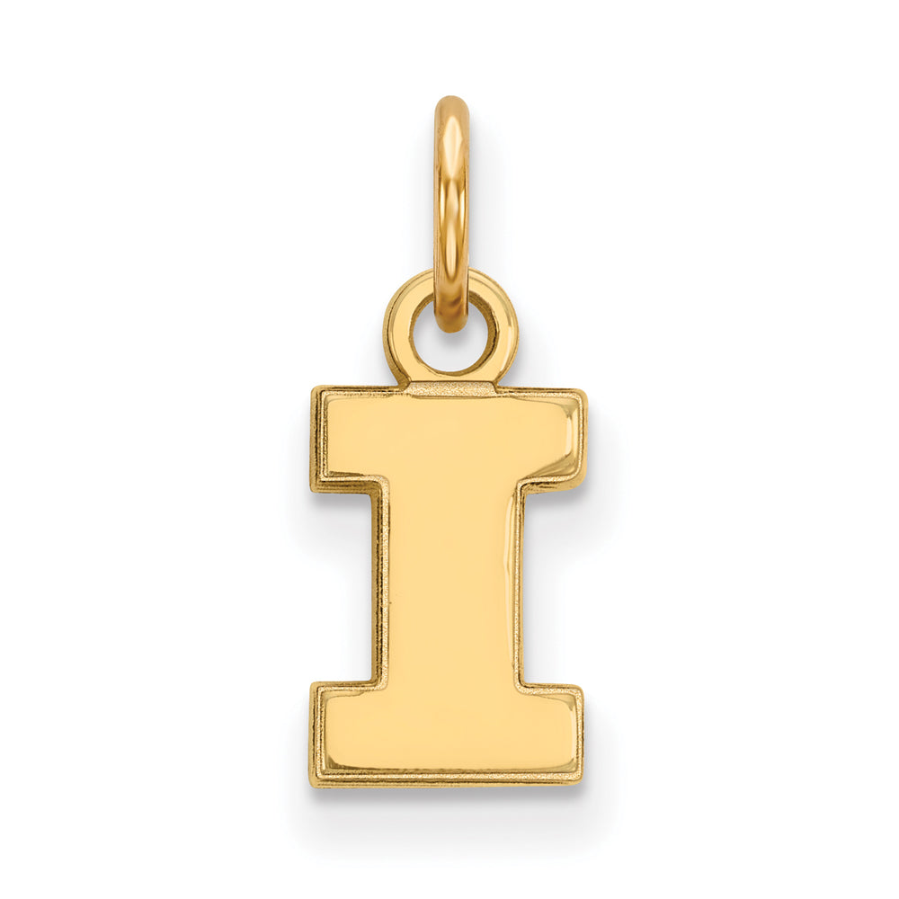 14k Yellow Gold U. of Illinois XS (Tiny) Initial I Charm or Pendant, Item P23017 by The Black Bow Jewelry Co.