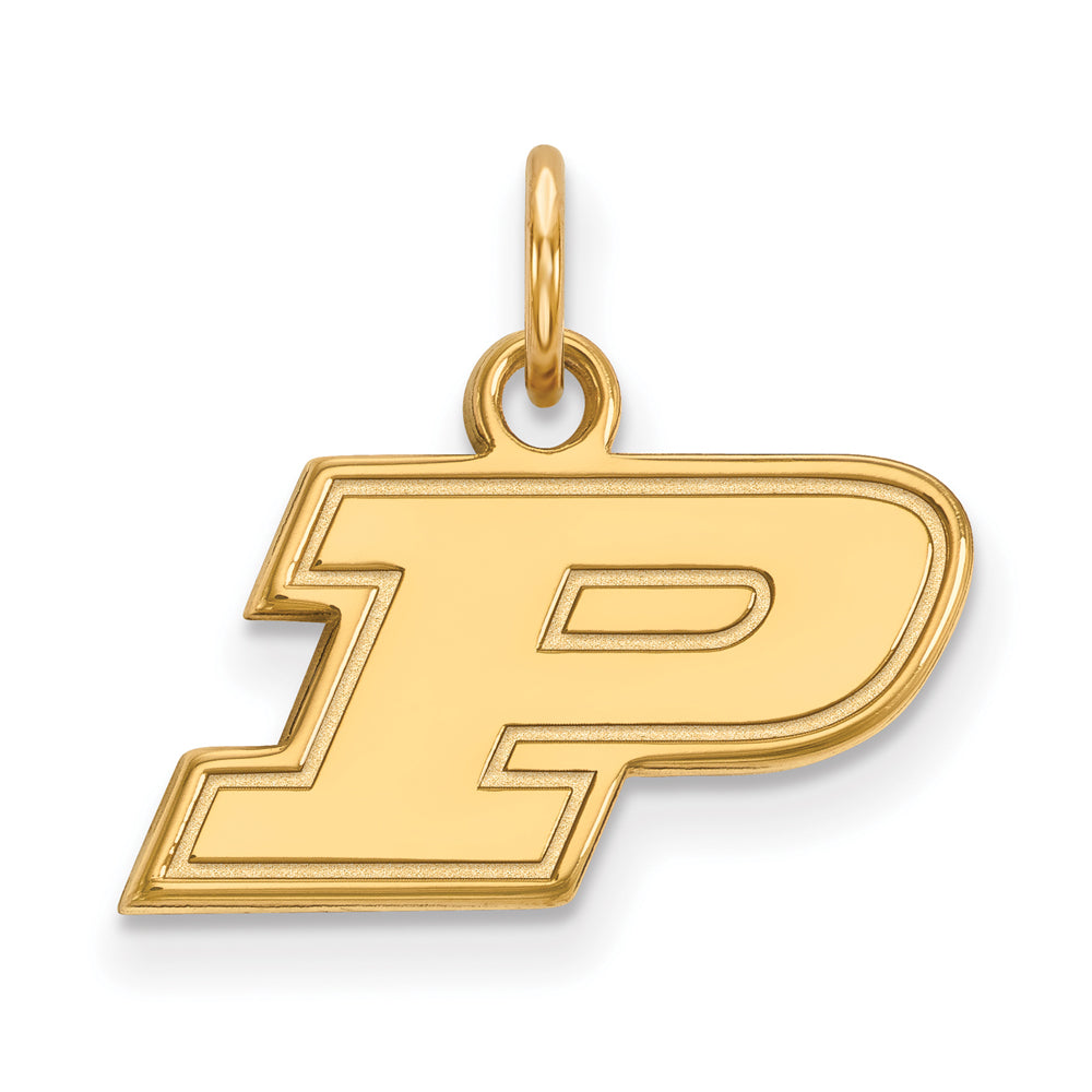 14k Gold Plated Silver Purdue XS Initial P Charm or Pendant, Item P23098 by The Black Bow Jewelry Co.