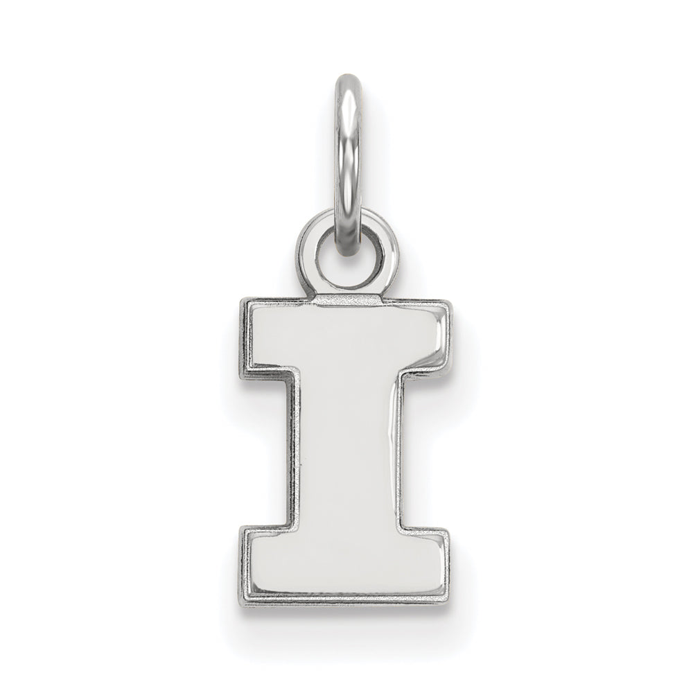 Sterling Silver U. of Illinois XS (Tiny) Initial I Charm or Pendant