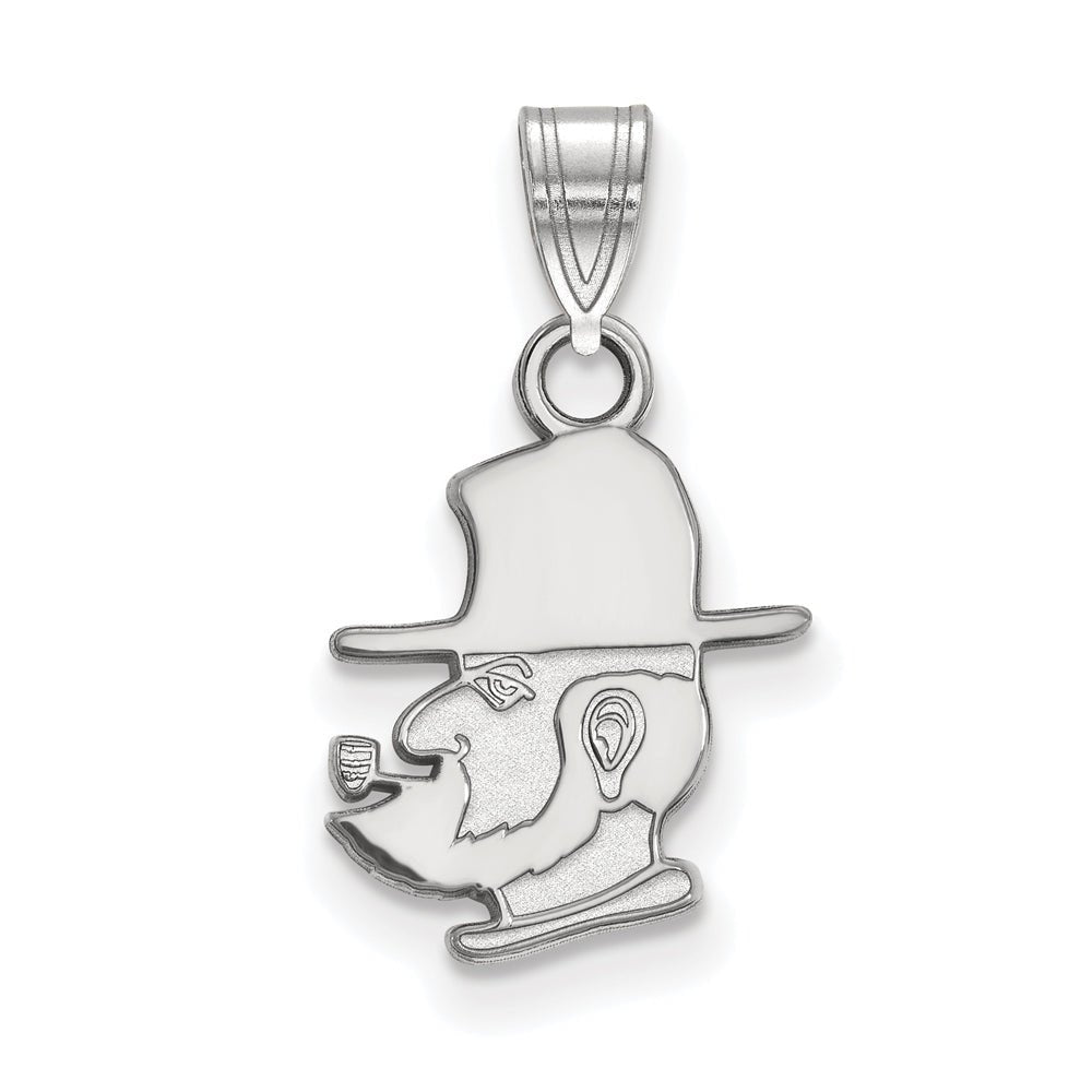 10k White Gold Appalachian State Small Pendant, Item P23404 by The Black Bow Jewelry Co.