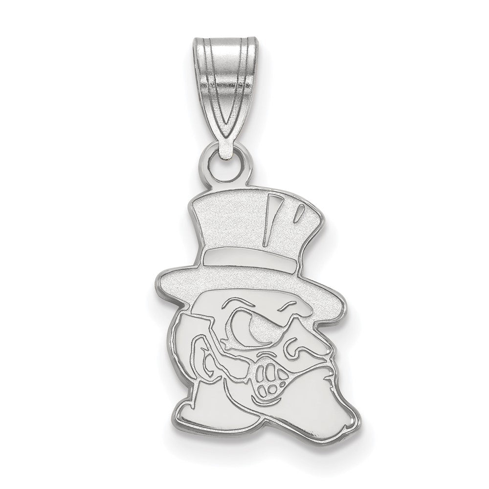 10k White Gold Wake Forest U. Medium Mascot Pendant, Item P23602 by The Black Bow Jewelry Co.