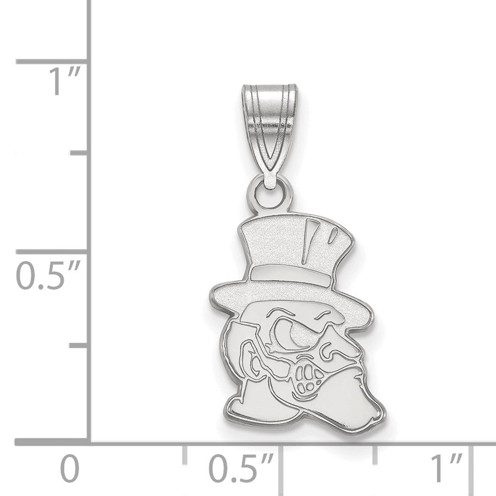 Alternate view of the 10k White Gold Wake Forest U. Medium Mascot Pendant by The Black Bow Jewelry Co.