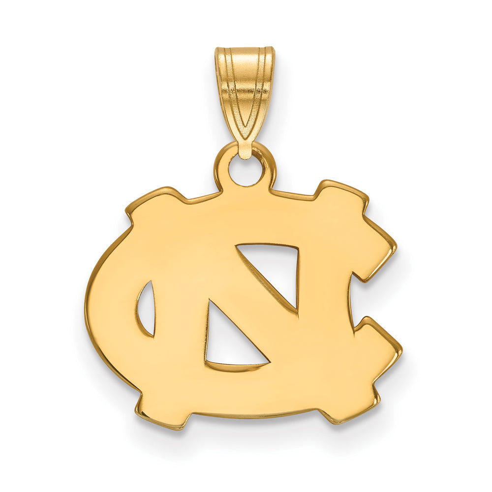 10k Yellow Gold North Carolina Small NC Pendant Black Bow