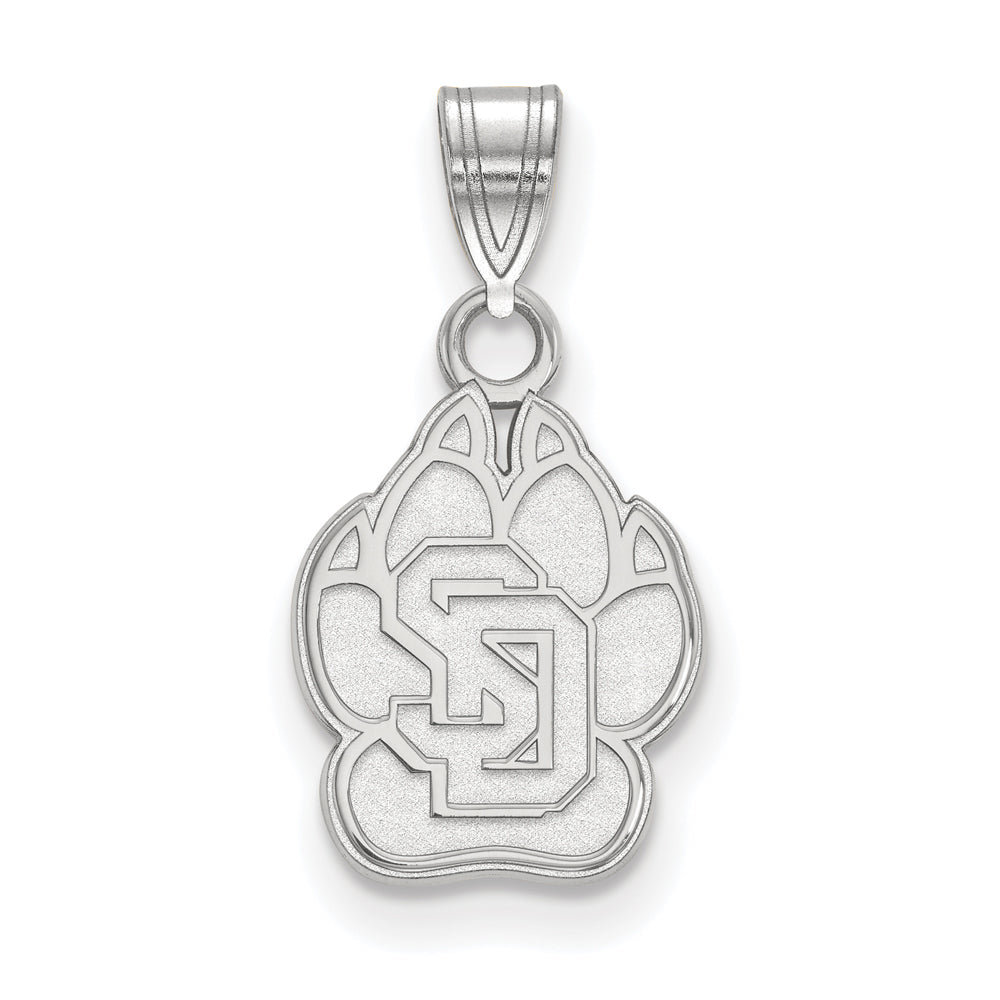 14k White Gold South Dakota Small Logo Pendant, Item P23753 by The Black Bow Jewelry Co.