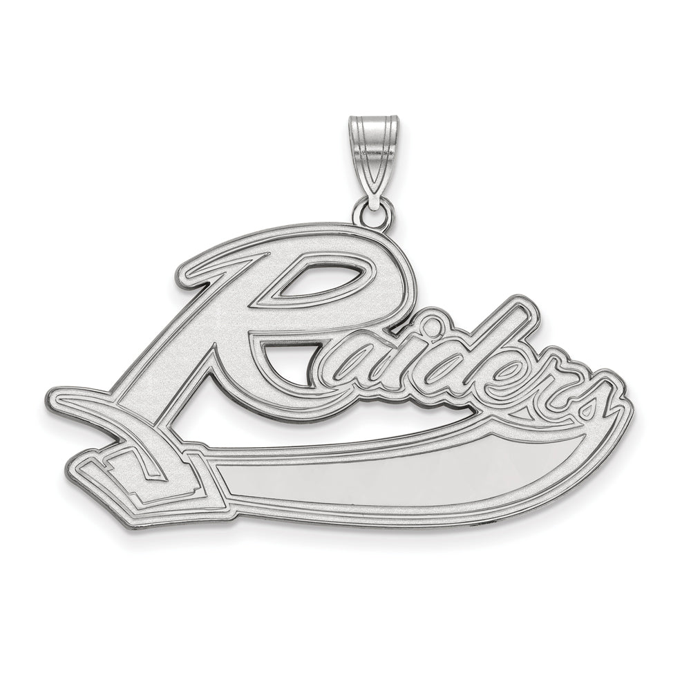14k White Gold Mt Union College XL Pendant, Item P23808 by The Black Bow Jewelry Co.