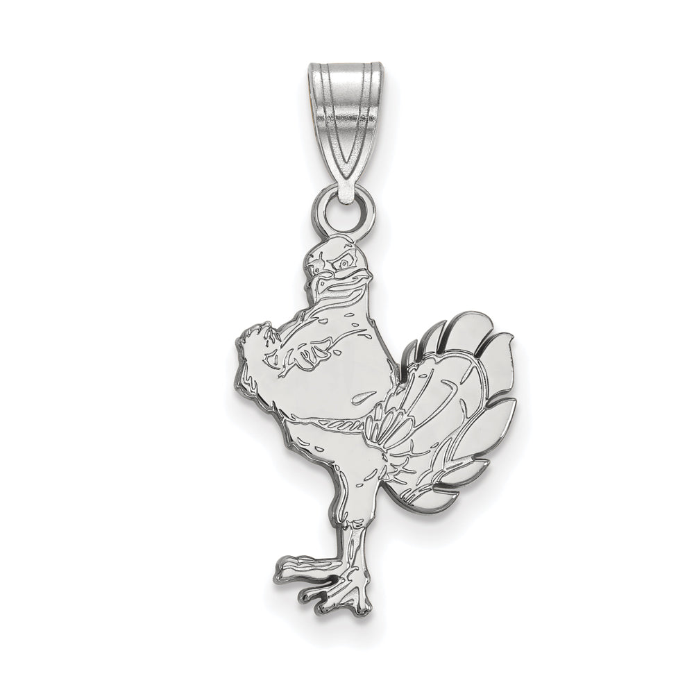 14k White Gold Virginia Tech Large Mascot Logo Pendant, Item P24271 by The Black Bow Jewelry Co.