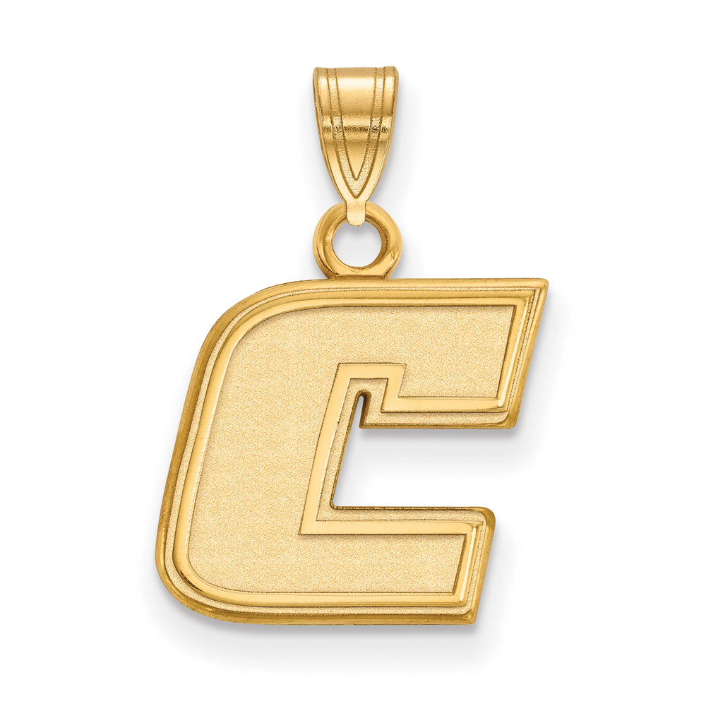 14k Gold Plate Silver U of Tennessee Chattanooga SM Initial C Pendant, Item P24505 by The Black Bow Jewelry Co.