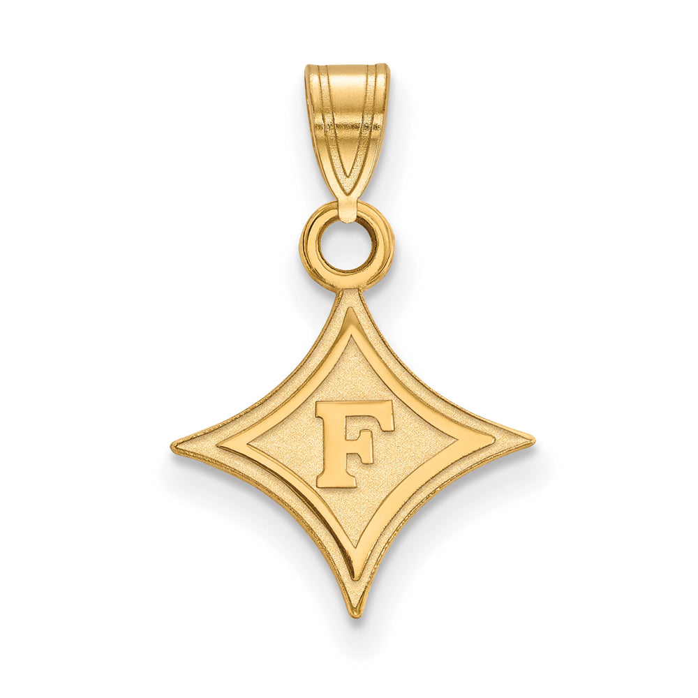 14k Gold Plated Silver Furman U Small Rhombus Pendant, Item P24542 by The Black Bow Jewelry Co.