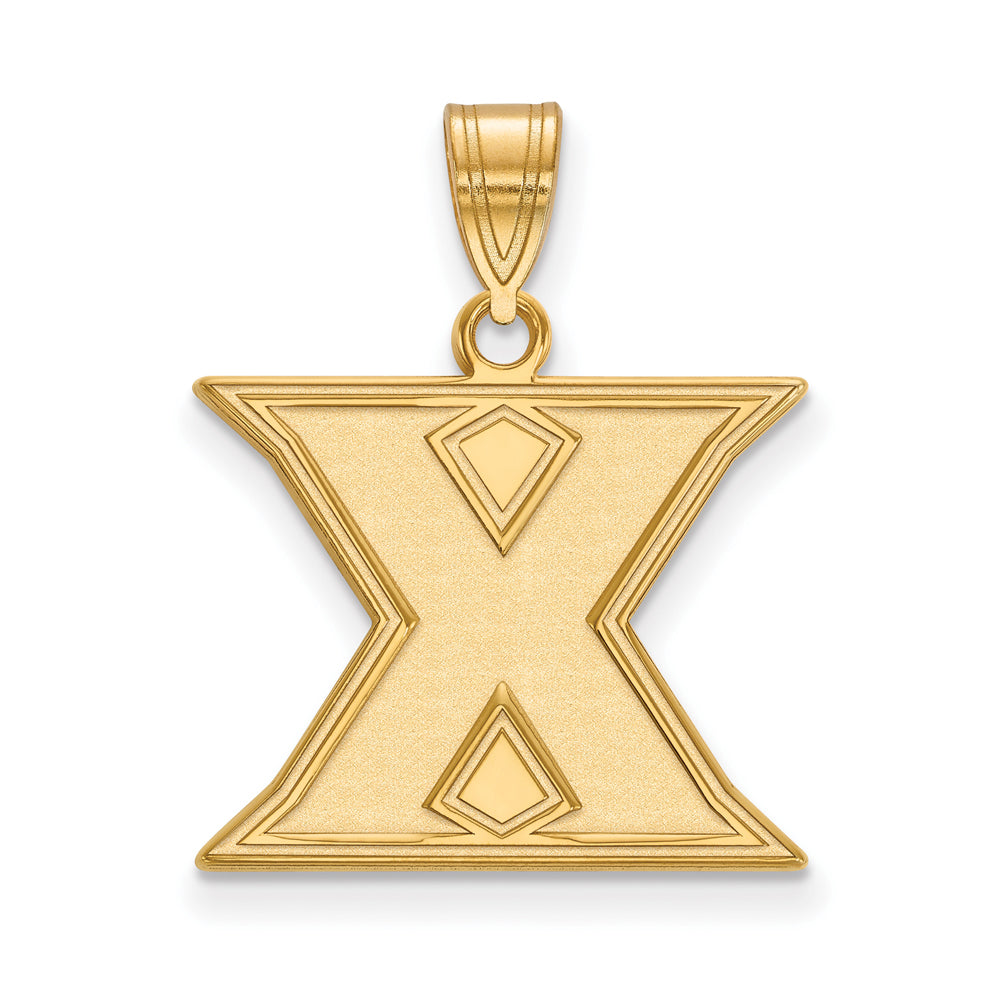 14k Gold Plated Silver Xavier U. Medium Initial X Pendant, Item P24625 by The Black Bow Jewelry Co.