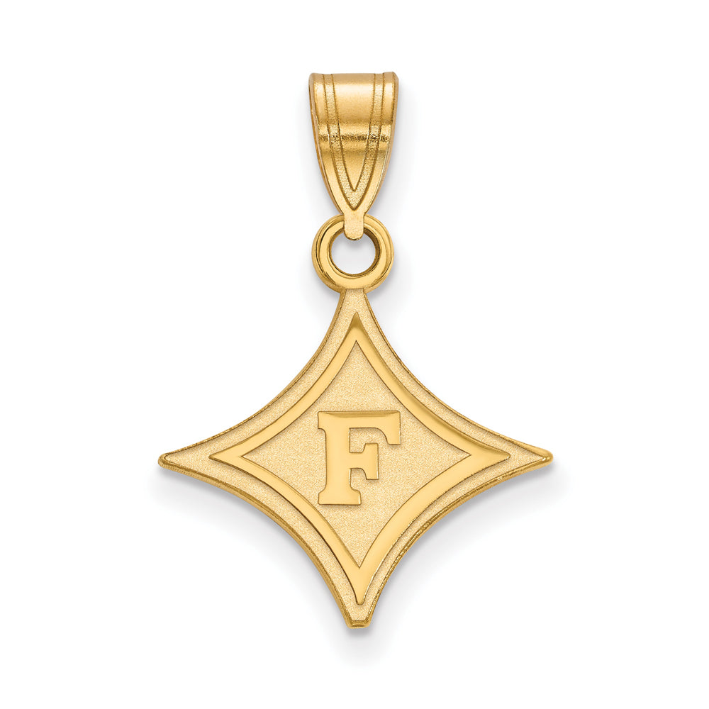 14k Gold Plated Silver Furman U Medium Rhombus Pendant, Item P24636 by The Black Bow Jewelry Co.