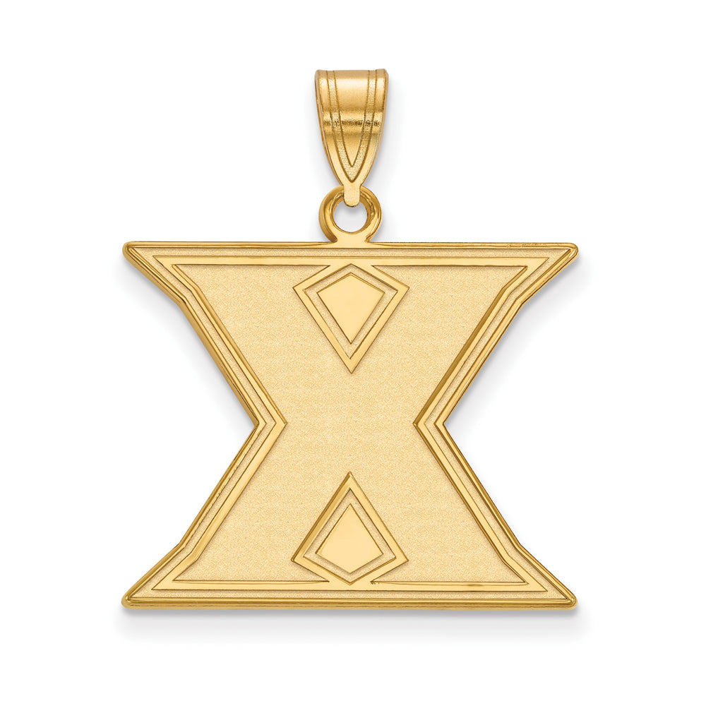 14k Gold Plated Silver Xavier U. Large Initial X Pendant, Item P24700 by The Black Bow Jewelry Co.