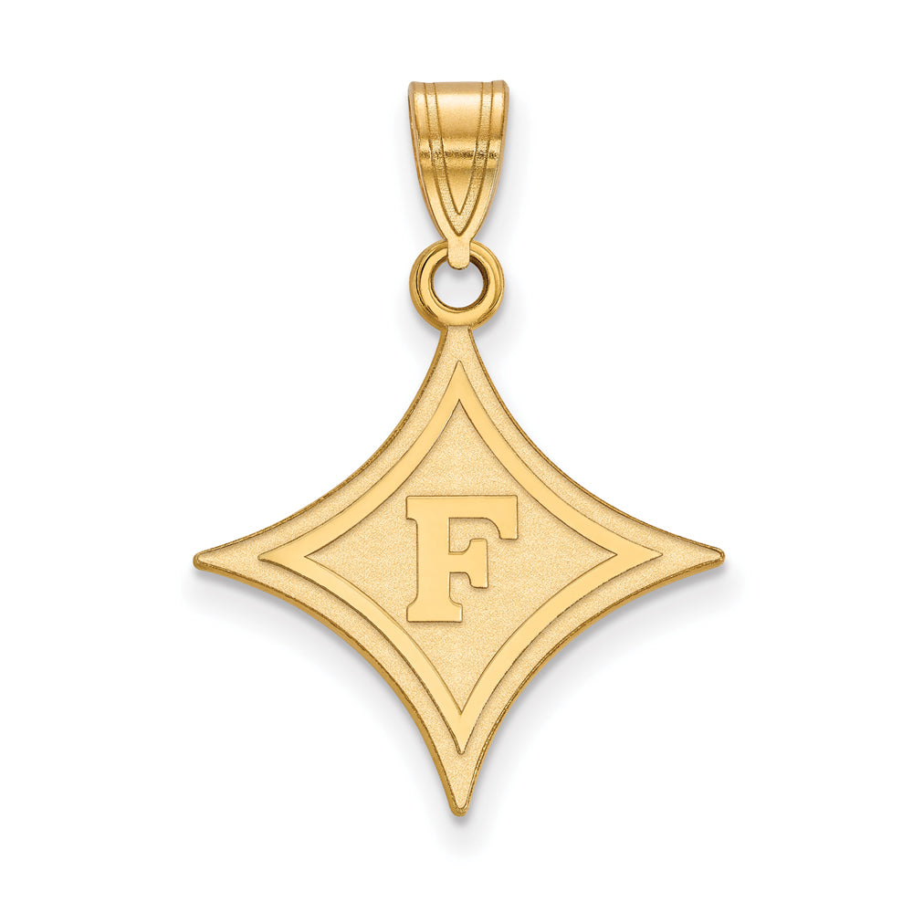 14k Gold Plated Silver Furman U Large Rhombus Pendant, Item P24709 by The Black Bow Jewelry Co.