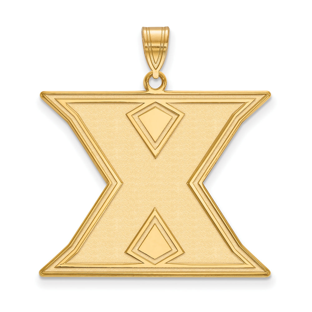 14k Gold Plated Silver Xavier U. XL Initial X Pendant, Item P24755 by The Black Bow Jewelry Co.