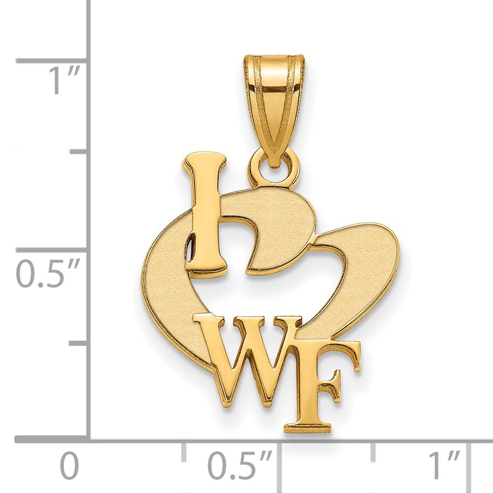 14k Gold Plated Silver Wake Forest University XS Tiny Dangle Earrings - The  Black Bow Jewelry Company