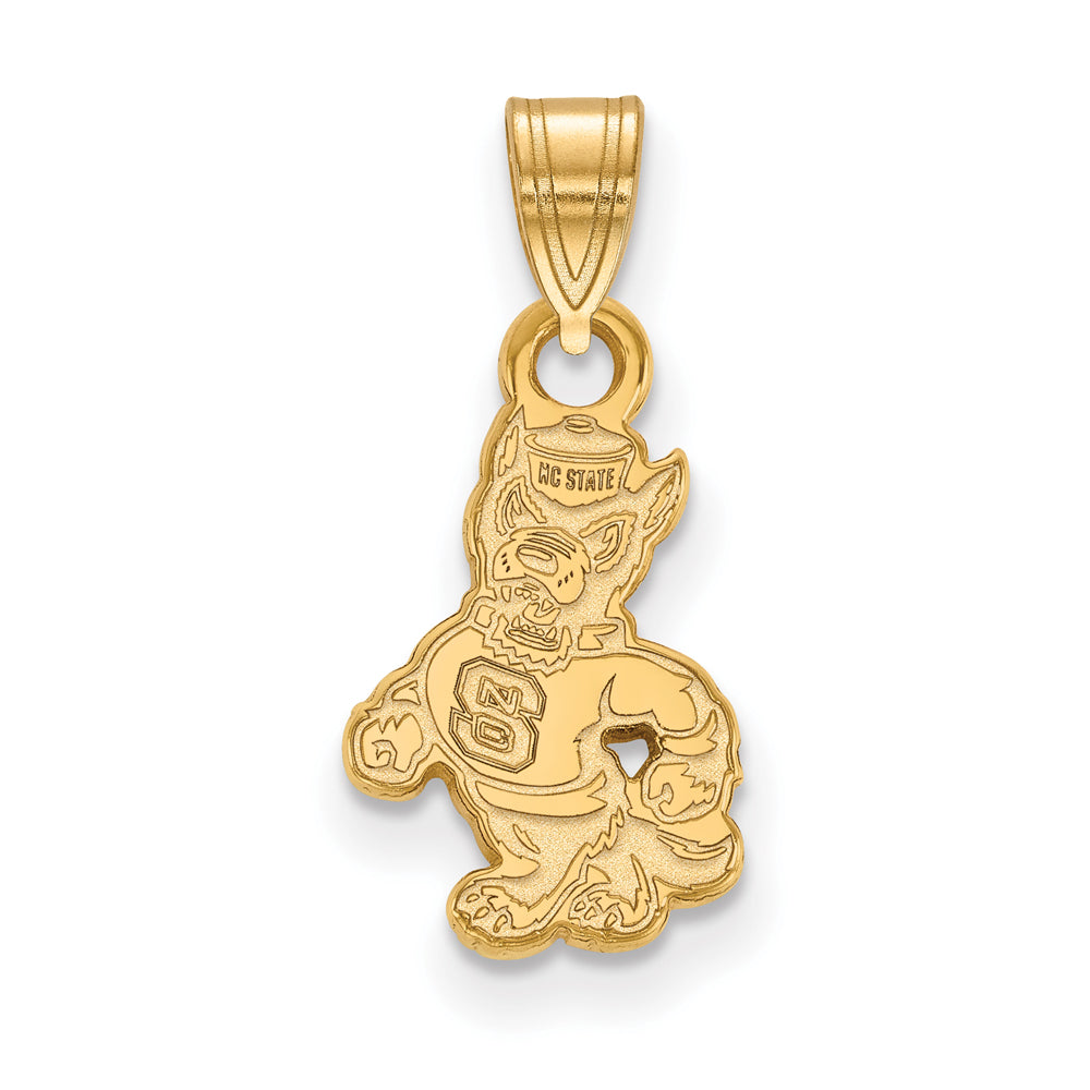 14k Gold Plated Silver North Carolina State Small Mascot Pendant, Item P25438 by The Black Bow Jewelry Co.