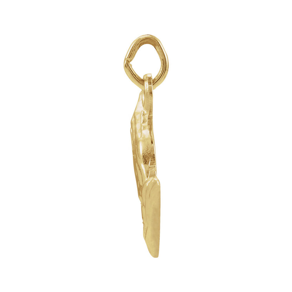Alternate view of the 14k Yellow Gold Praying Hands Charm or Pendant, 13mm by The Black Bow Jewelry Co.