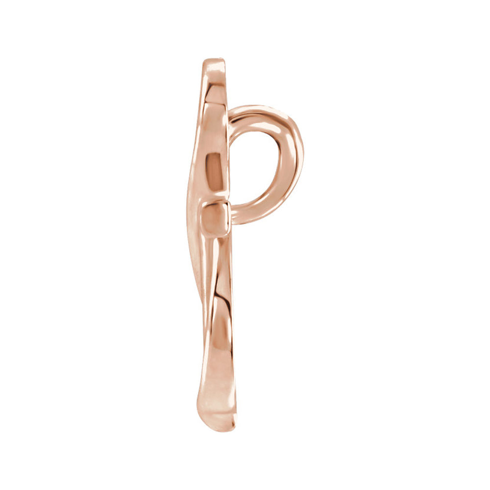 Alternate view of the 14k Rose Gold Infinity Cross Slide Pendant, 15mm by The Black Bow Jewelry Co.