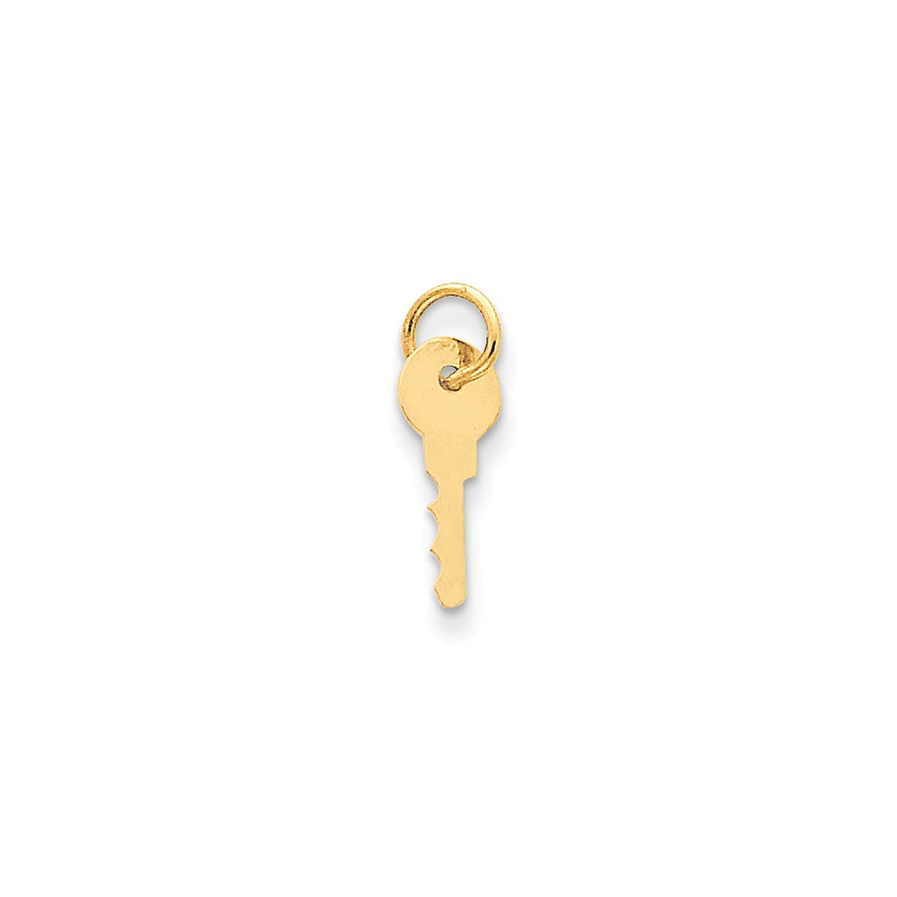 14k Yellow Gold Polished Key Charm or Pendant, 5mm, Item P25749 by The Black Bow Jewelry Co.