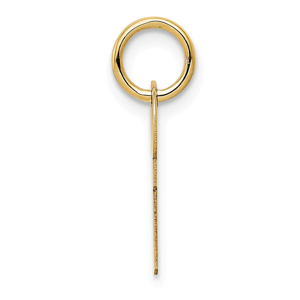 Alternate view of the 14k Yellow Gold Polished Key Charm or Pendant, 5mm by The Black Bow Jewelry Co.