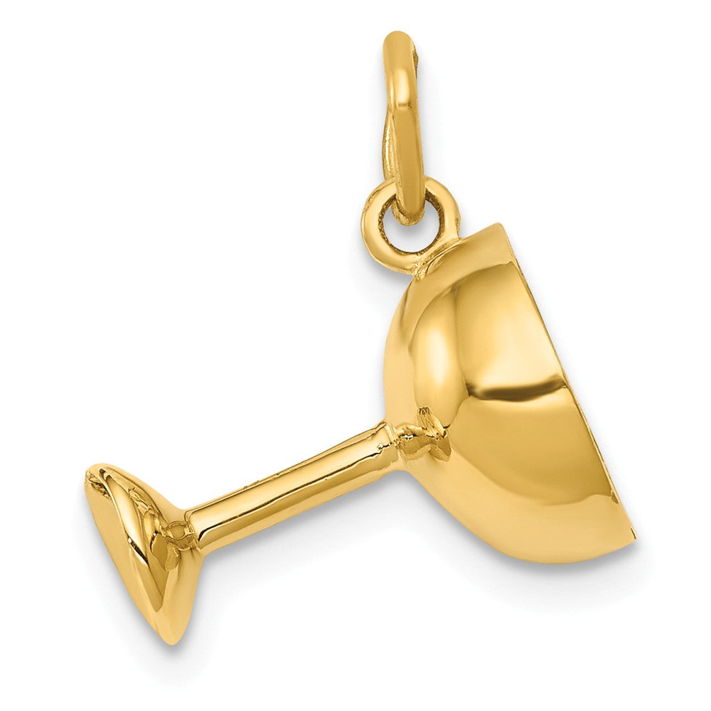 Gold Champagne Charm Pendant