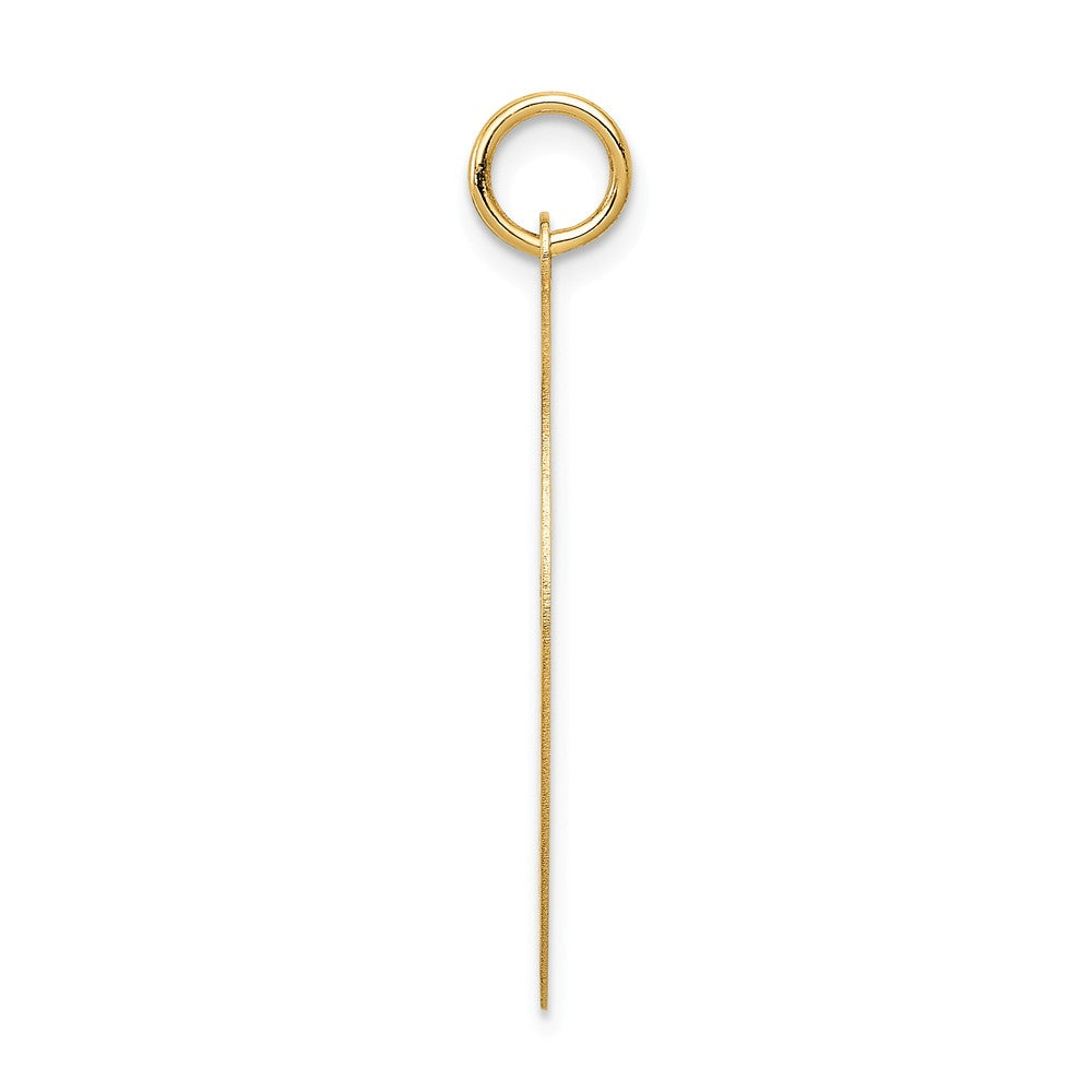 Alternate view of the 14k Yellow Gold Happy Anniversary Disc Pendant, 25mm by The Black Bow Jewelry Co.