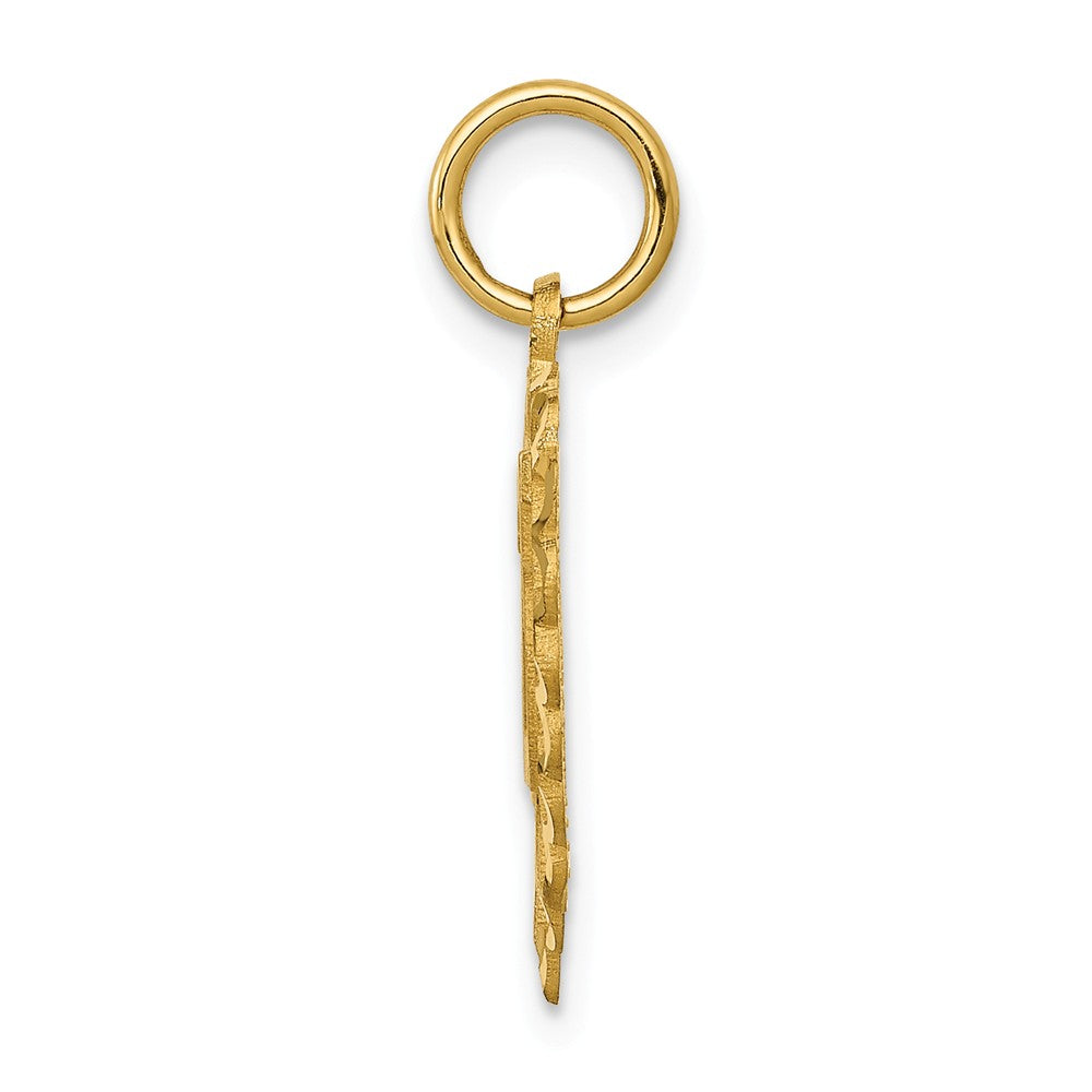 Alternate view of the 14k Yellow Gold 25 Heart Charm or Pendant, 15mm by The Black Bow Jewelry Co.