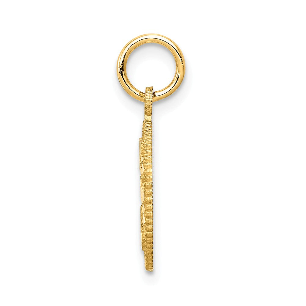 Alternate view of the 14k Yellow Gold 15 Circle Charm or Pendant, 12mm by The Black Bow Jewelry Co.